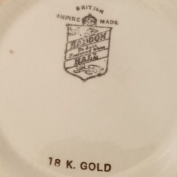 Rare Vintage Petit Point Floral Plates Haddon Hall DeLuxe Embossed Ware 18K - Picture 2 of 2